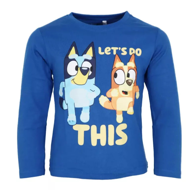 Bluey Kinder-Langarmshirt „Let’s Do This“ – Größen 92–116