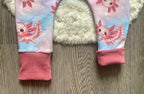 Handmade lange Pumphose Axolotl – Gr. 86