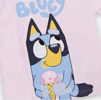 Bluey Mädchen T-Shirt mit Eismotiv – Rosa | Größen 98–110