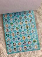 Bluey Glitzer-Stickerblock mit 8 Stickerseiten