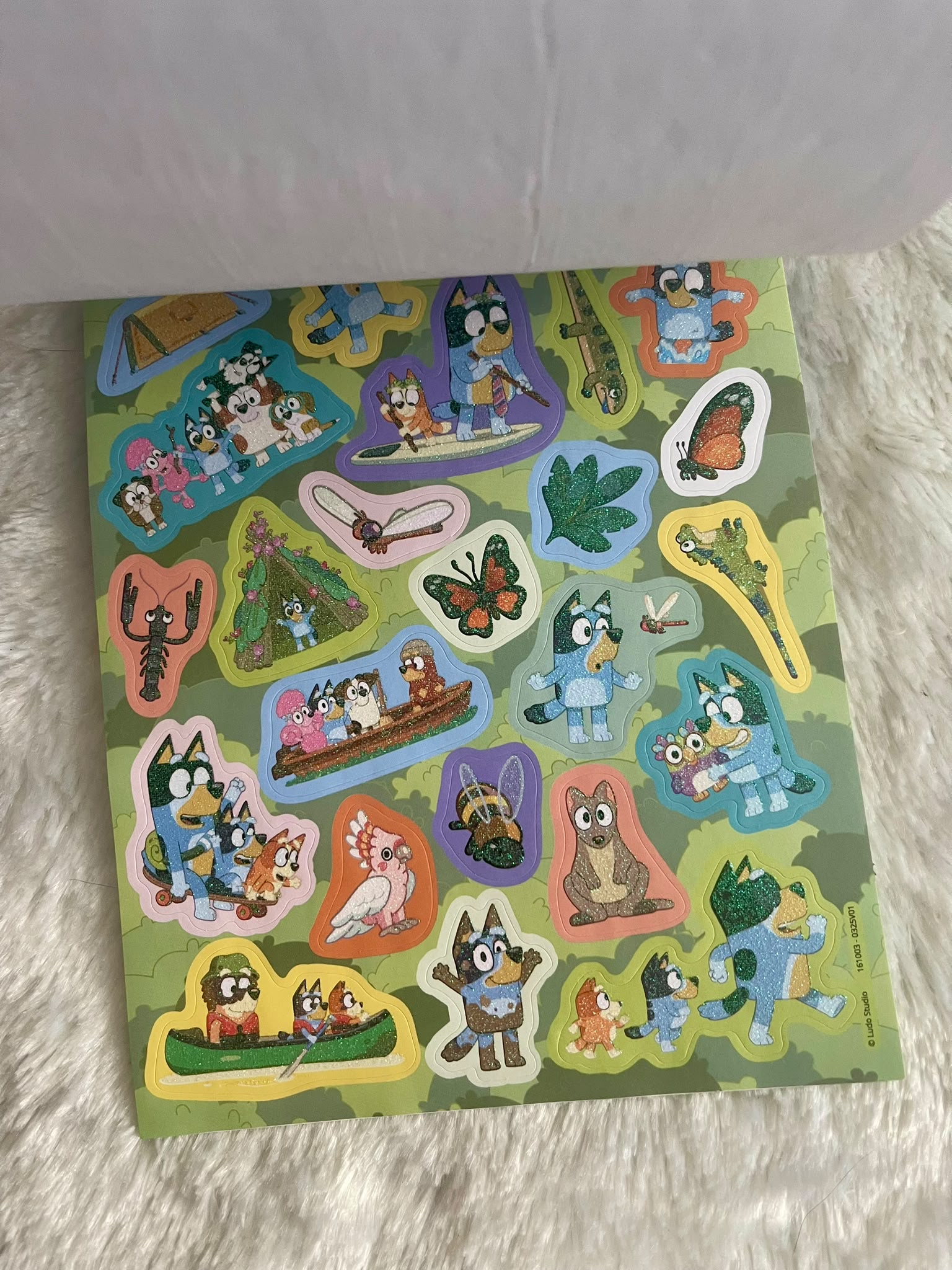 Bluey Glitzer-Stickerblock mit 8 Stickerseiten