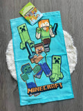 Minecraft Gesichts-/Handtuch 30x50cm (türkis)