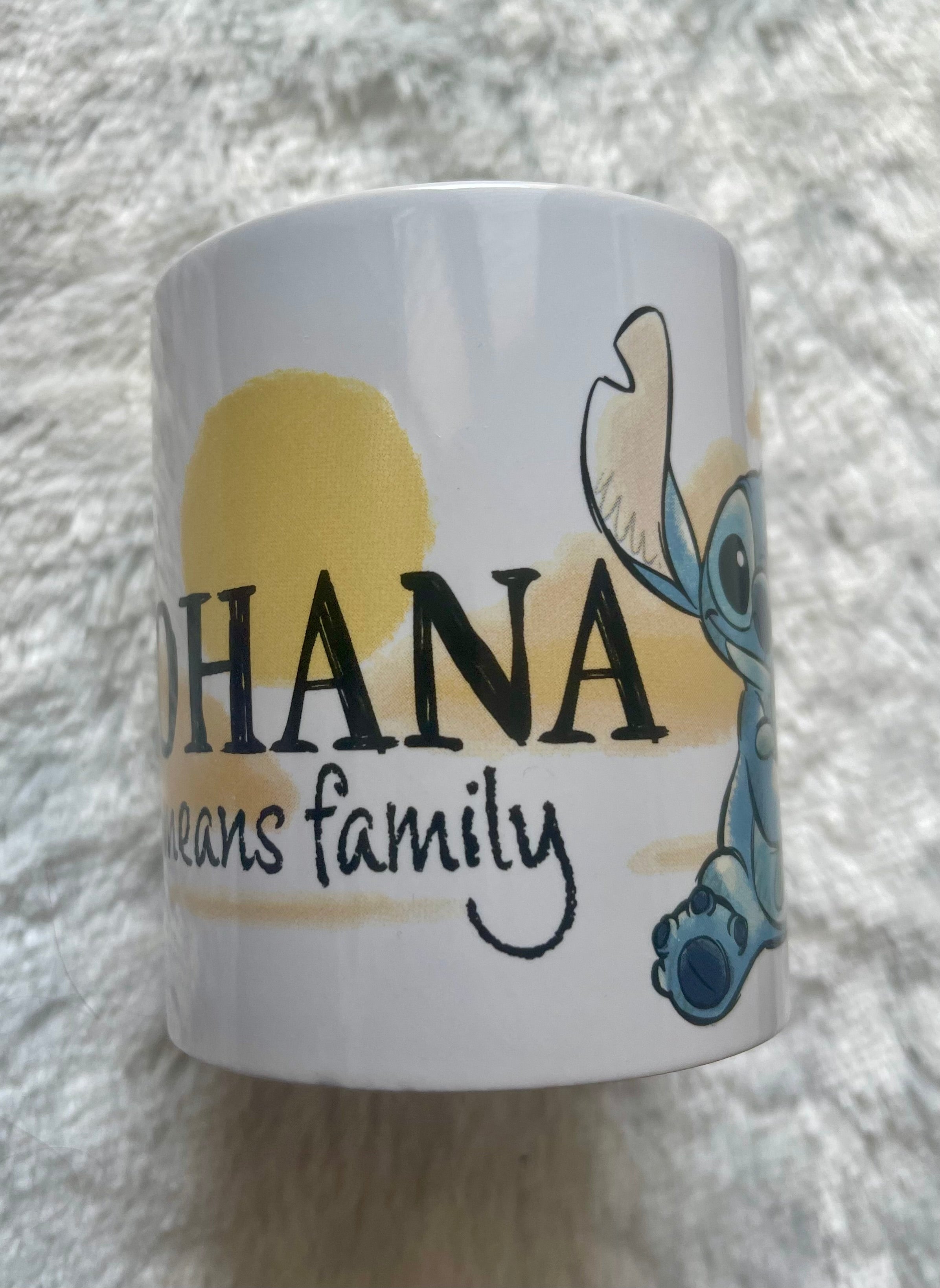 Disney Stitch Keramik-Tasse 325 ml – Ohana Means Family