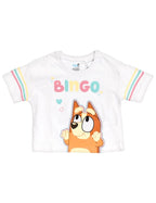 Bluey Bingo Mädchen T-Shirt – Weiß | Gr. 92 - 110