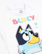 Bluey Mädchen T-Shirt – Weiß | Gr. 92 - 116