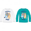 Bluey Jungen-Langarmshirt „Hooray!“ – Grau oder Türkis | Gr. 92–116