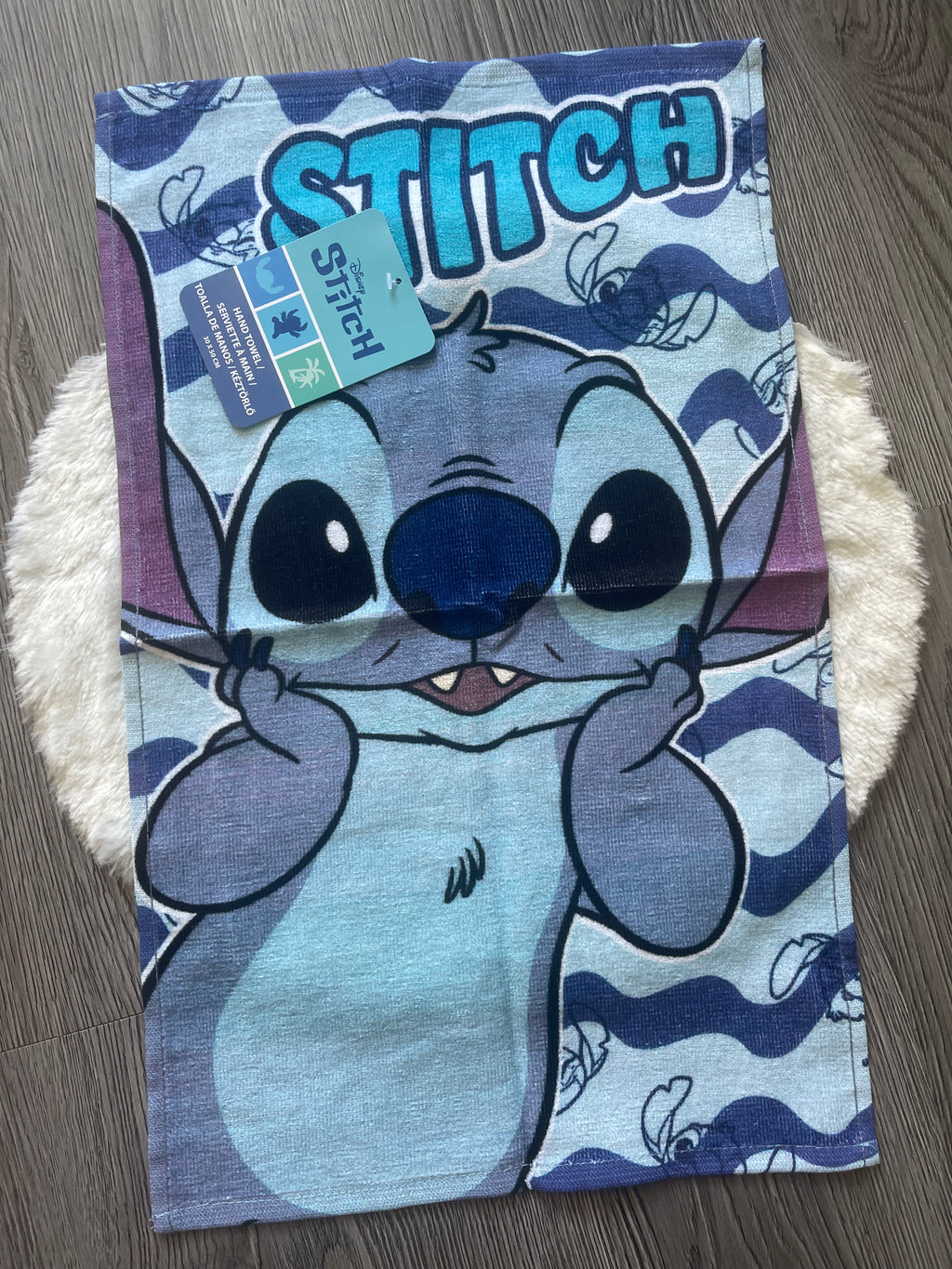 Disney Stitch Gesichts-/Handtuch 30x50 cm – 100% Baumwolle
