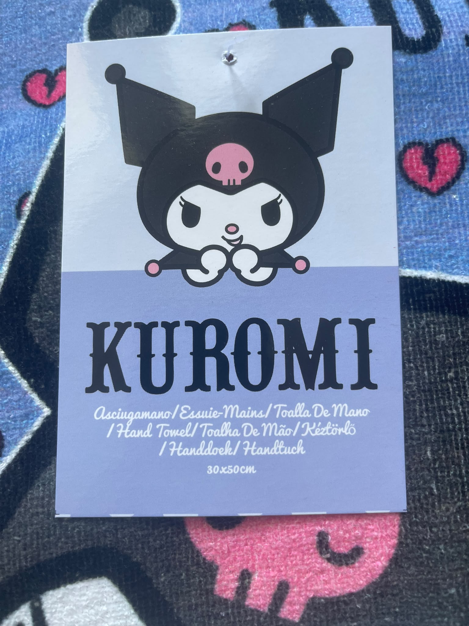 Kuromi Gesichts-/Handtuch 30x50cm