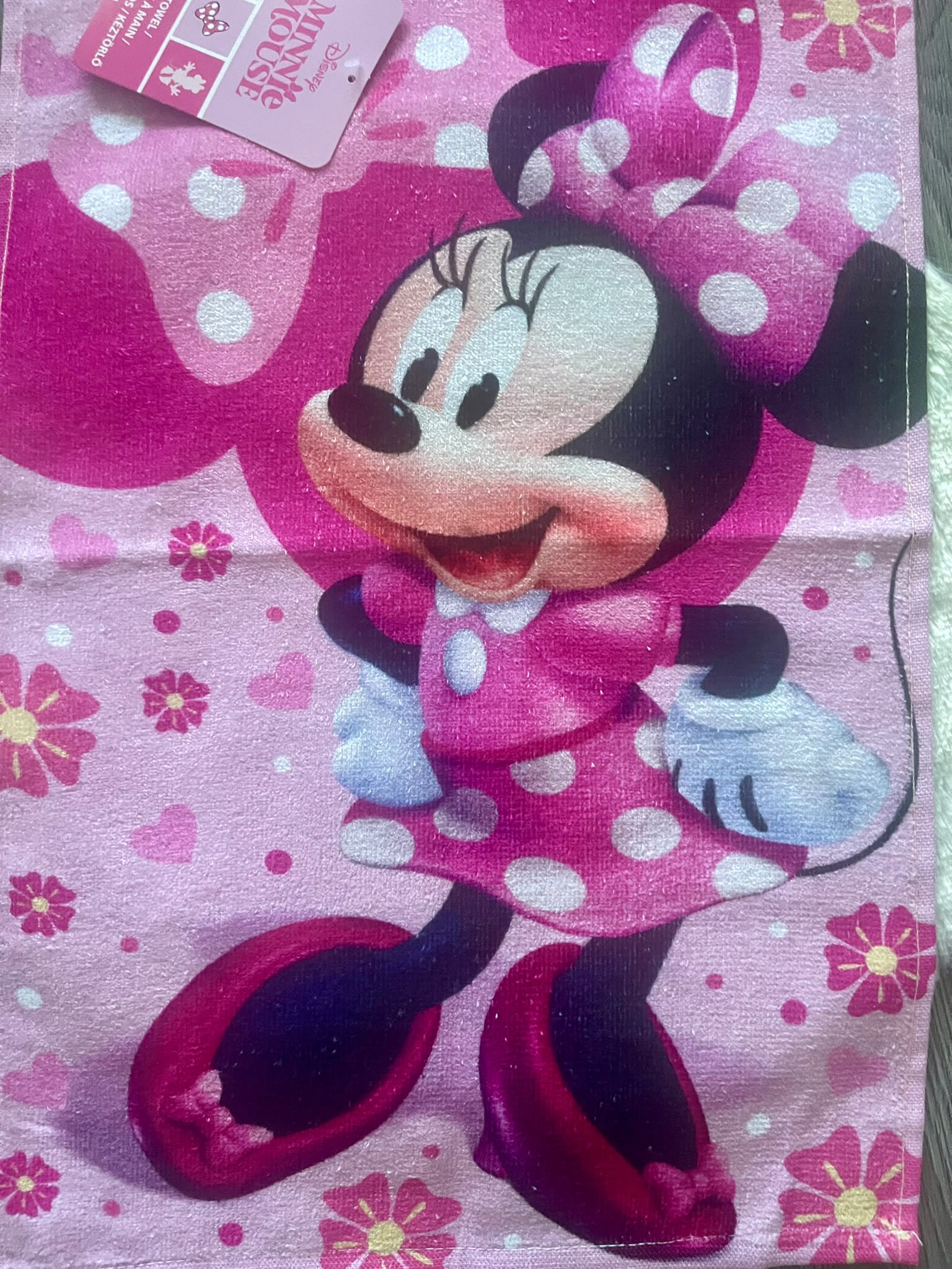 Minnie Maus Handtuch 30x50cm – 100% Baumwolle