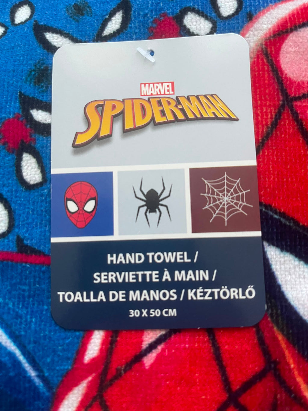 Spider-Man Gesichts-/Handtuch 30x50cm – 100% Baumwolle