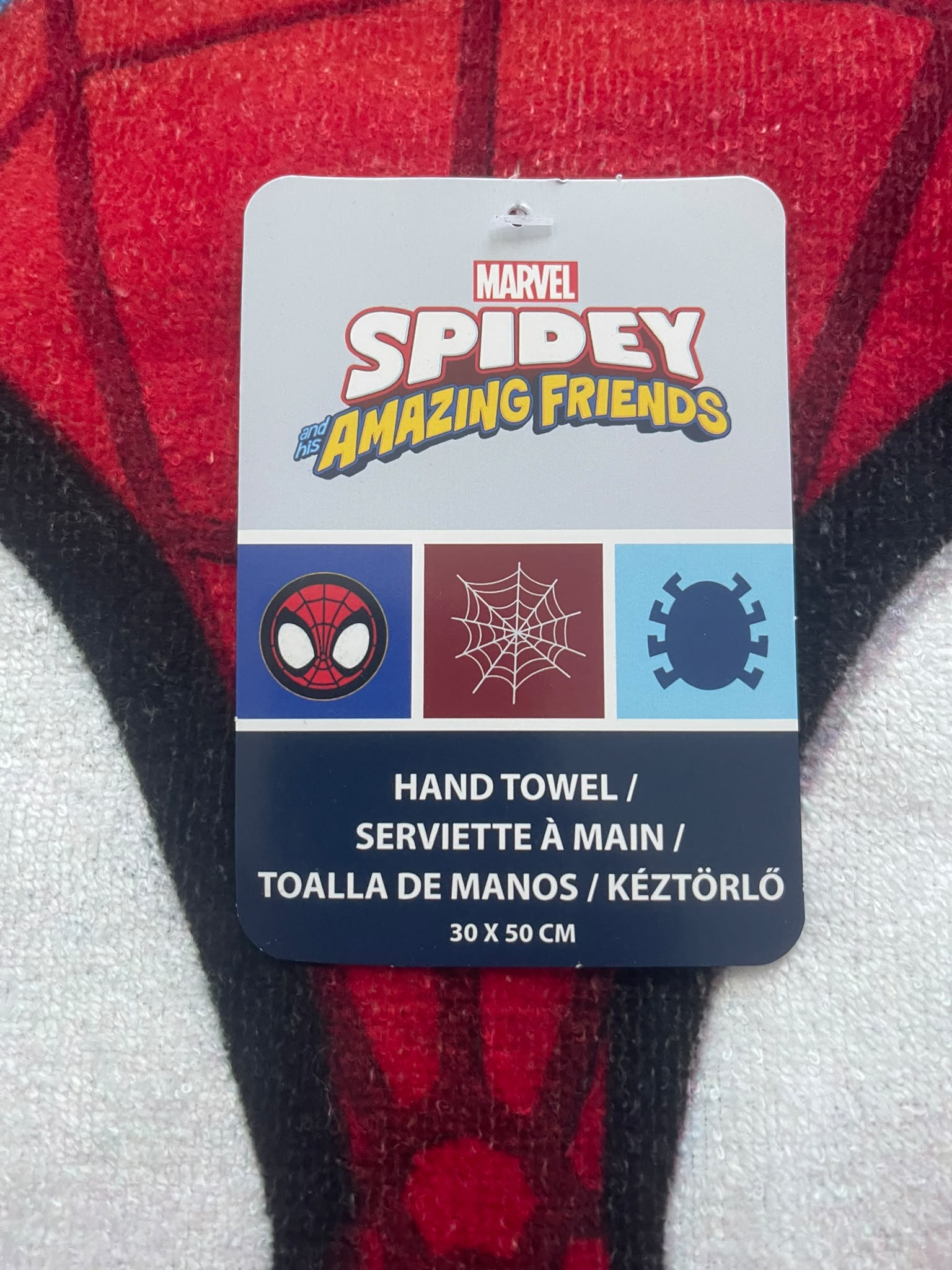 Spidey Gesichts-/Handtuch 30x50cm – 100% Baumwolle